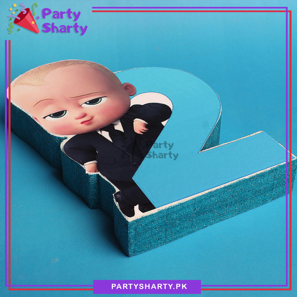 Numeric 2 Thermocol Standee For Boss Baby Theme Based Second Birthday 