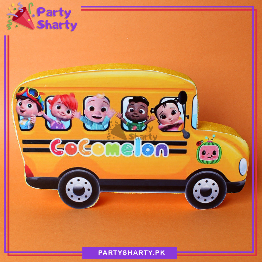 Cocomelon Family School Bus Thermocol Standee For Cocomelon Theme Base ...