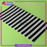 Stripes Design Metallic Color Plastic Table Cover (137 x 183 cm) For Birthday, Wedding, Engagement, Bridal Shower Party Decoration