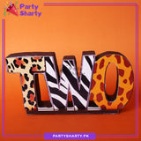 TWO Thermocol Standee For Jungle Theme Based Second Birthday Celebration and Party Decoration