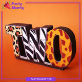 TWO Thermocol Standee For Jungle Theme Based Second Birthday Celebration and Party Decoration