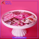 Plastic Round Pink Cake Stand 12 Inch For Party Celebration