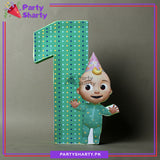 Numeric 1 Sign Thermocol Cocomelon Theme For First Birthday Celebration and Party Decoration