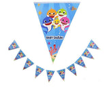 Baby Shark Party Flags Pack of 10 For Baby Shark Birthday Theme Decoration