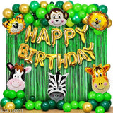 D-1 Jungle / Safari / Wild Birthday Theme Set For Jungle / Safari Theme Decoration