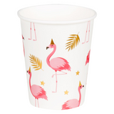 Flamingo Theme Birthday Party Paper Cups / Glass Pack of 6 for Themed Cake Paper Dessert Party Supplies and Decorations