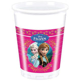 Disposable Party Plastic Cup / Glass 8 pcs (200 ml) - Frozen Birthday Tableware