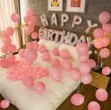 Happy Birthday Silver with Pink Balloons Theme Set For Birthday Decoration and Celebrations