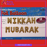 Nikkah Mubarak Foil Balloon Set For Nikkah / Wedding Decoration and Celebrations