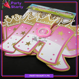 Royal Prince / Princess Crown Theme Happy Birthday Card Banner For Birthday Decoration and Celebration