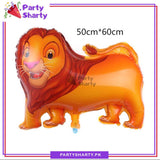 Lion Shaped Foil Balloons For Jungle / Safari / Wild One Theme Birthday Party Decoration and Celebration