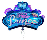 Happy Birthday Prince Stylish Crown Shaped Foil Balloon For Royal Birthday Party and Decoration