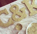 Gold Glitter Alphabet Sign Thermocol For Birthday and Event Decoration