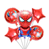 Spiderman Theme Foil Balloon Set - 5 Pieces for Theme Decoration and Celebration