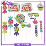 Candy Theme Photo Booth Props For Candy Theme Birthday Party Celebration and Decoration