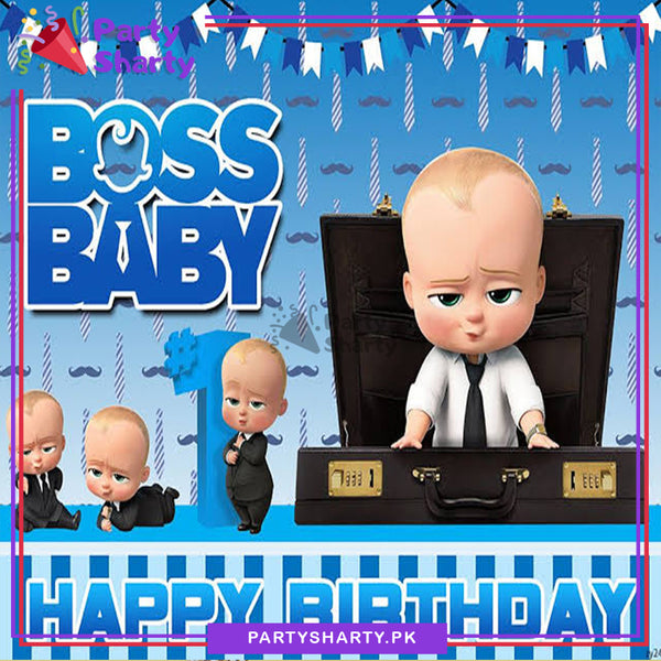 Boss Baby Theme Backdrop For Boss Baby Theme Birthday Decoration and C ...