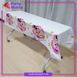 Minnie Mouse Printed Plastic Table Cover For Minnie Mouse Theme Birthday Party Celebration and Decoration